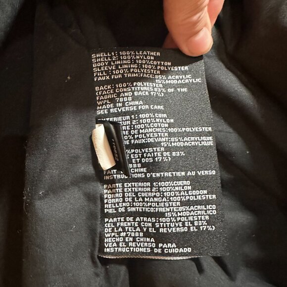 Michael Kors Moto Coat with Asymmetrical Front Zipper & Faux Fur Collar Size M - Picture 9 of 12